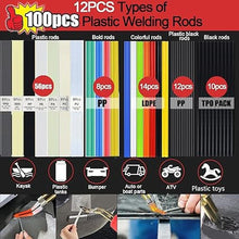 Load image into Gallery viewer, Upgraded 220W Plastic Welder, 2 in 1 Plastic Welding Kit Plastic Repair Welder Kit 1000PCS Hot Stapler Soldering Gun with 100PCS Plastic Welding Rods Car Bumper Repair Kit for Most Plastic Repair

