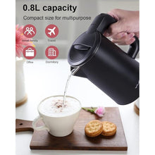 Load image into Gallery viewer, 0.8L Electric Kettle Stainless Steel, 800 Watts Small Electric Kettle 27 Ounce Fast Boil Auto Shut-off, Portable Water Boiler for Small Kitchen, Business Trip and More

