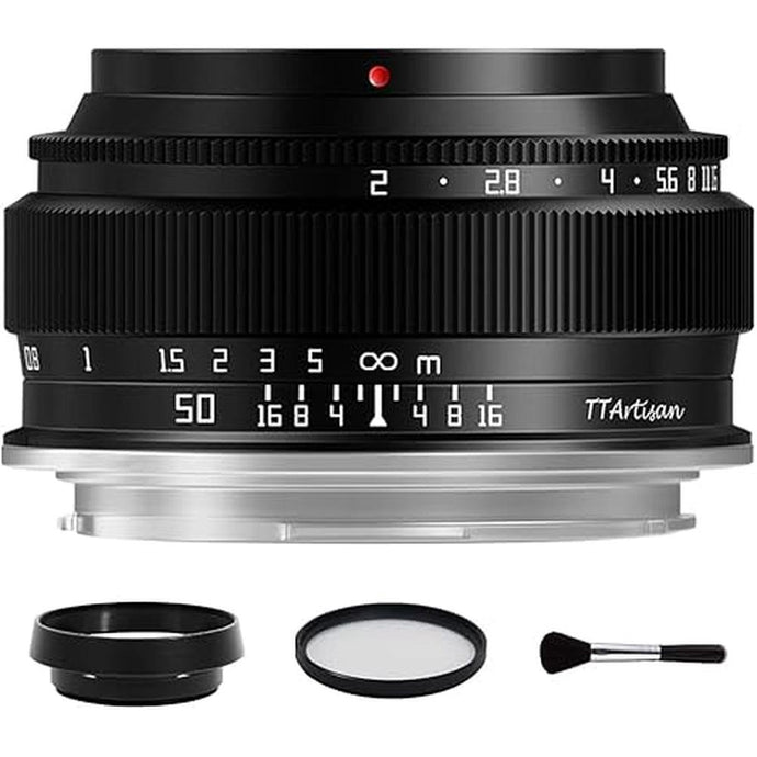 TTArtisan 50mm F2 Full Frame Large Aperture Manual Portrait Lens for Sigma for Leica for Panasonic L Mount Camera T TL TL2 CL FP S1 S5 Series Black