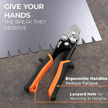 Load image into Gallery viewer, Mutt Tools Sheet Metal Hand Notcher with Ergonomic Grip – Sheet Metal Notcher Cuts 30 Degree V in Ductwork
