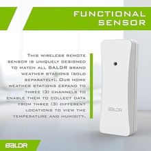 Load image into Gallery viewer, BALDR Wireless Weather Station Remote Weather Sensor - Shelf Standing or Wall Hanging Sensor for BALDR Smart Weather Station - Battery Powered Weather Station Sensor for Home Weather Stations Wireless
