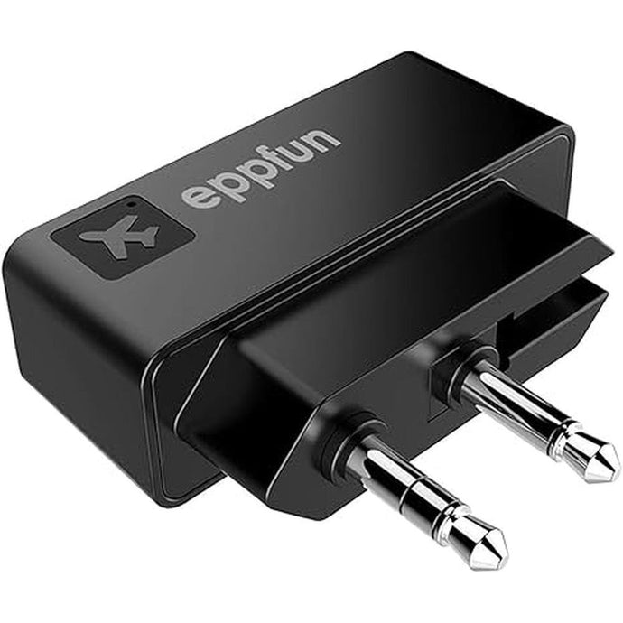 eppfun Professional Bluetooth 5.2 Transmitter for Airplane, Dual Connection Wireless Audio Adapter with aptX Low Latency/Aptx HD for Earbuds/Headphones