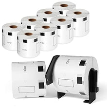 Load image into Gallery viewer, MarkDomain DK-11209 Replace for Brother DK 1209 Label 1.1 in x 2.4 in(62mm x 29mm) White Paper Roll Small Address Label Use with QL-720NW QL-810W QL-820nwb QL-1110NW Printer, 10 Rolls 8000 Labels
