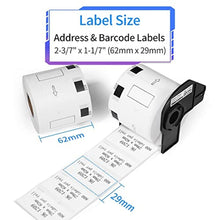 Load image into Gallery viewer, MarkDomain DK-11209 Replace for Brother DK 1209 Label 1.1 in x 2.4 in(62mm x 29mm) White Paper Roll Small Address Label Use with QL-720NW QL-810W QL-820nwb QL-1110NW Printer, 10 Rolls 8000 Labels
