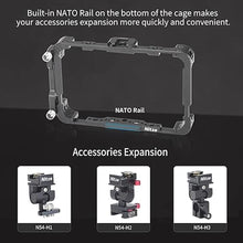 Load image into Gallery viewer, Nitze Cage Kit for Atomos Ninja V/Ninja V+/ Ninja/Ninja Ultra/Zato Connect/Shinobi, with Sunhood, HDMI Cable Clamp, Built-in NATO Rail and Cold Shoe - JT-A02B
