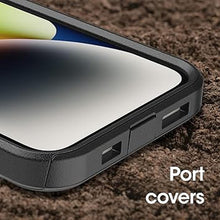 Load image into Gallery viewer, OtterBox iPhone 14 &amp; iPhone 13 Commuter Series Case - Black, Slim &amp; Tough, Pocket-Friendly, with Port Protection
