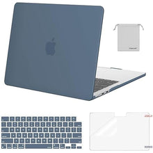 Load image into Gallery viewer, MOSISO Compatible with MacBook Air 13 inch Case 2025 2024 2023 2022 M3 A3113 M2 A2681, Plastic Hard Case&amp;Keyboard Cover&amp;Screen Film&amp;Pouch Compatible with MacBook Air 13.6 inch Case, Steel Blue
