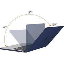 Load image into Gallery viewer, MOSISO Compatible with MacBook Air 13 inch Case 2025 2024 2023 2022 M3 A3113 M2 A2681, Plastic Hard Case&amp;Keyboard Cover&amp;Screen Film&amp;Pouch Compatible with MacBook Air 13.6 inch Case, Navy Blue
