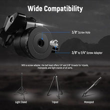 Load image into Gallery viewer, NEEWER Low Profile Camera Tripod Ball Head, 36mm Metal Panorama Ball Head Compatible with Arca 1/4” Quick Release Plate for Tripod Monopod Slider DSLR Camera Camcorder, Load Capacity: 33lb/15kg -GM36

