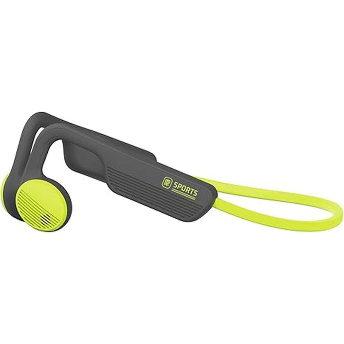 Open Ear Headphones, Bluetooth 5.2 Air Conduction Headphones with Microphone, 24 Hours Playtime, Sweat Resistant Wireless Sport Earphones for Running, Cycling, Driving (Grey & Green)