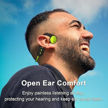 Load image into Gallery viewer, Open Ear Headphones, Bluetooth 5.2 Air Conduction Headphones with Microphone, 24 Hours Playtime, Sweat Resistant Wireless Sport Earphones for Running, Cycling, Driving (Grey &amp; Green)
