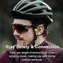 Load image into Gallery viewer, Open Ear Headphones, Bluetooth 5.2 Air Conduction Headphones with Microphone, 24 Hours Playtime, Sweat Resistant Wireless Sport Earphones for Running, Cycling, Driving (Grey &amp; Green)
