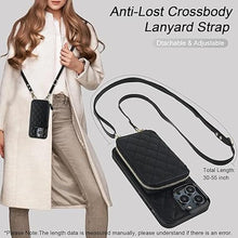 Load image into Gallery viewer, Bocasal Crossbody Wallet Case for iPhone 14 Pro Max, RFID Blocking PU Leather Zipper Handbag Purse Flip Cover, Kickstand Folio Case with Card Slots Holder Wrist Strap Lanyard 5G 6.7 Inch (Black)
