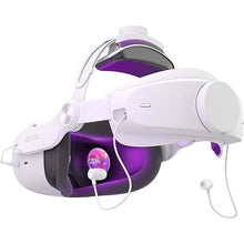 Load image into Gallery viewer, DESTEK QH1 Face No-Pressure Free Head Strap Compatible with Meta/Oculus Quest 2 Accessories - Includes Retractable Headphones, Workout Headstrap for Comfort Play
