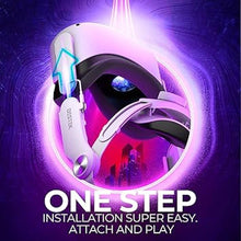 Load image into Gallery viewer, DESTEK QH1 Face No-Pressure Free Head Strap Compatible with Meta/Oculus Quest 2 Accessories - Includes Retractable Headphones, Workout Headstrap for Comfort Play

