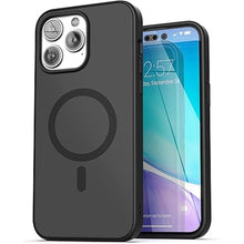 Load image into Gallery viewer, Encased MAG SlimShield Designed for iPhone 14 Pro Max Case with Belt Clip Holster - Compatible with MagSafe Accessories (Matte Black)
