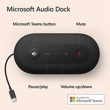 Load image into Gallery viewer, Microsoft Audio Dock - Up to 90dB SPL - Two omni-directional microphone arrays - 70Hz ~ 20kHz for music playback - Support DP alt mode, up to Dual Display - Windows 11 Home/Pro, Windows 10, MacOS
