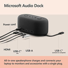 Load image into Gallery viewer, Microsoft Audio Dock - Up to 90dB SPL - Two omni-directional microphone arrays - 70Hz ~ 20kHz for music playback - Support DP alt mode, up to Dual Display - Windows 11 Home/Pro, Windows 10, MacOS
