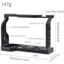 Load image into Gallery viewer, Foto4easy Cage for Sony Alpha A7C Cameras with Quick Release 1/4&quot; 3/8&quot; Screw and Cold Shoe Expansion Microphone Monitor Fill Light
