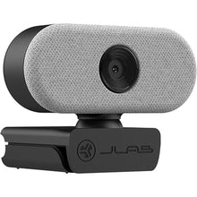 Load image into Gallery viewer, JLab Go Cam USB HD Webcam, White, 1080P/30 FPS, 2.1 Megapixels, Minimalist Portable Set-up, Omni-Directional Microphone, Compatible with PC, Mac and Chromebook

