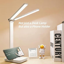 Load image into Gallery viewer, Blue Desk Lamp for Home Office,Portable Small Desk Lamp with 3 Lighting Modes, Battery Operated Rechargeable Desk Light for Kids, Reading,Studying,Dormitory,Blue
