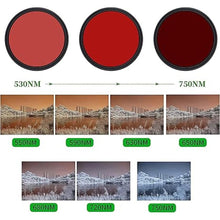 Load image into Gallery viewer, Foto4easy 43mm Infared Filter,Adjustable 530nm to 750nm Infrared X-Ray IR Filter for DSLR Camera Lens
