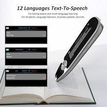 Load image into Gallery viewer, Scanner Reader Pen for Dyslexia, OCR Digital Translation Pen 112 Languages Pen Reader Text to Speech Device

