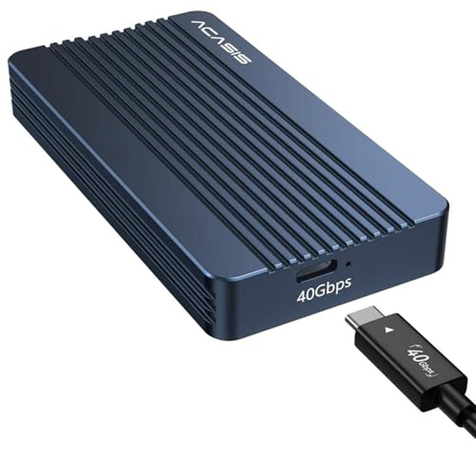 ACASIS 40Gbps M.2 NVMe SSD Enclosure, TBU405 for M1 M2 Pro/Max, Compatible with Thunderbolt 4/3/USB3.2/3.1/3.0/2.0, M.2 Enclosure Support SSD 2280/2260/2242/2230 B+M M-Key
