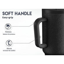 Load image into Gallery viewer, Meoky 40oz Tumbler with Handle, Leak-proof Lid and Straw, Insulated Coffee Mug Stainless Steel Travel Mug, Keeps Cold for 34 Hours or Hot for 10 Hours (Night)
