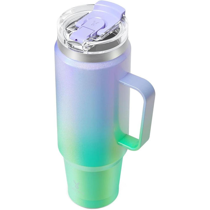 Meoky 40oz Tumbler with Handle, Stainless Steel Travel Mug with 2-in-1 Straw and Sip Lid, Vacuum Insulated Coffee Mug, 100% Leak Proof, Keeps Cold for 34 Hours or Hot for 10 Hours (Fairyland)