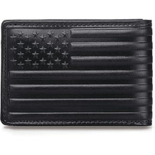 Load image into Gallery viewer, Full Grain Leather Wallets for Men,Bifold Wallets for Men,Mens Leather Wallets with 12 Slots,RFID Blocking Wallets for Men,Gifts for Men(USA Flag,Black)
