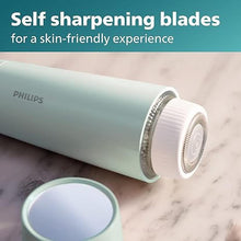 Load image into Gallery viewer, Philips Beauty Series 5000 Electric Shaver and Personal Groomer for Women, Cordless &amp; Compact, Hypoallergenic Head, Gentle &amp; Quick Hair Removal Easy Touch Ups, Mint Green, BRR474/00
