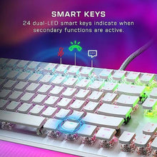 Load image into Gallery viewer, ROCCAT Vulcan II Max – Optical-Mechanical PC Gaming Keyboard with Customizable RGB Illuminated Keys and Palm Rest, Titan II Smooth Linear Switches, Aluminum Plate, 100M Keystroke Durability – White
