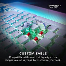 Load image into Gallery viewer, ROCCAT Vulcan II Max – Optical-Mechanical PC Gaming Keyboard with Customizable RGB Illuminated Keys and Palm Rest, Titan II Smooth Linear Switches, Aluminum Plate, 100M Keystroke Durability – White
