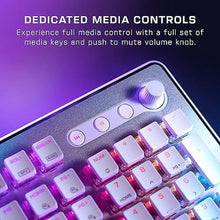 Load image into Gallery viewer, ROCCAT Vulcan II Max – Optical-Mechanical PC Gaming Keyboard with Customizable RGB Illuminated Keys and Palm Rest, Titan II Smooth Linear Switches, Aluminum Plate, 100M Keystroke Durability – White
