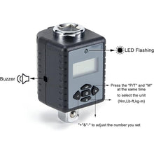 Load image into Gallery viewer, ThreeH 1/4 Inch Digital Torque Adapter (0.22-22.1ft-lb/0.3-30Nm) with Buzzer and LED Flash 1/4'' Drive Digital Torque Wrench Converter
