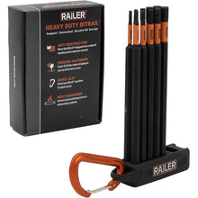 Load image into Gallery viewer, Hex Bit Set - Railer 6 Inch Impact Driver 10pc SAE Hex Bit Set With A Storage Magnetizer Bit Holder &amp; Carabiner. Premium S2 Steel, Ideal For Furniture Screws
