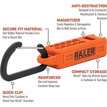 Load image into Gallery viewer, Hex Bit Set - Railer 6 Inch Impact Driver 10pc SAE Hex Bit Set With A Storage Magnetizer Bit Holder &amp; Carabiner. Premium S2 Steel, Ideal For Furniture Screws
