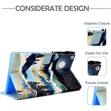 Load image into Gallery viewer, DTangLsm Compatible for Amazon Fire HD 10 Tablet 9th /7th /5th Generation 2019 2017 2015 Release Slim Leather Kindle Fire 10 Case Folding Smart Cover Shell with Auto Wake/Sleep Pencil Holder,Moonlight
