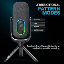 Load image into Gallery viewer, JLab JBuds Talk USB Gaming Streaming Microphone, White, USB-C Output, Cardiod, Omni, Stereo, Bi-Directional, 96k Sample Rate, Volume Control, Gain Control, and Quick Mute, 3.5mm AUX, Plug and Play
