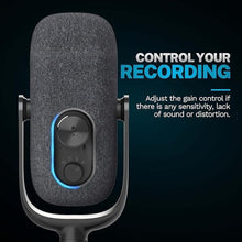 Load image into Gallery viewer, JLab JBuds Talk USB Gaming Streaming Microphone, White, USB-C Output, Cardiod, Omni, Stereo, Bi-Directional, 96k Sample Rate, Volume Control, Gain Control, and Quick Mute, 3.5mm AUX, Plug and Play

