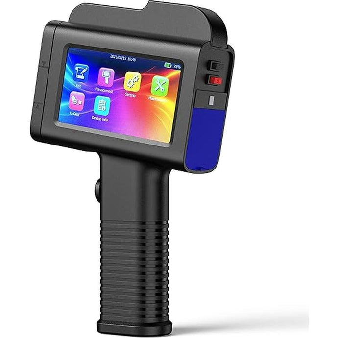 Handheld Inkjet Printer with LED Touch Screen for Code Date QR Logo Text Serial on Wood, Metal,Plastic,Pipe, Fabric,Cement, Leather and Glass Surface(Support 17 Language) (1inch/B35)