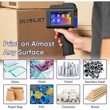 Load image into Gallery viewer, Handheld Inkjet Printer with LED Touch Screen for Code Date QR Logo Text Serial on Wood, Metal,Plastic,Pipe, Fabric,Cement, Leather and Glass Surface(Support 17 Language) (1inch/B35)
