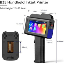 Load image into Gallery viewer, Handheld Inkjet Printer with LED Touch Screen for Code Date QR Logo Text Serial on Wood, Metal,Plastic,Pipe, Fabric,Cement, Leather and Glass Surface(Support 17 Language) (1inch/B35)
