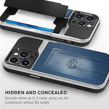 Load image into Gallery viewer, VENA vCommute Wallet Case Compatible with Apple iPhone 14 Pro Max (6.7&quot;-inch), (Military Grade Drop Protection) Flip Leather Cover Card Slot Holder with Kickstand - Blue
