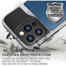 Load image into Gallery viewer, VENA vCommute Wallet Case Compatible with Apple iPhone 14 Pro Max (6.7&quot;-inch), (Military Grade Drop Protection) Flip Leather Cover Card Slot Holder with Kickstand - Blue
