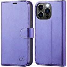 Load image into Gallery viewer, OCASE Compatible with iPhone 14 Pro Wallet Case, PU Leather Flip Case with Card Holders RFID Blocking Stand [Shockproof TPU Inner Shell] Phone Cover 6.1 Inch 2022?Purple?
