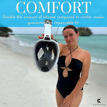 Load image into Gallery viewer, Khroom Full Face Snorkel Mask for Adults | Unique CO2 Safe Valve System | 3X Larger Snorkel for Easy Breathing | Premium Snorkel Gear for Adults | Scuba Mask for Adults | Scuba Mask
