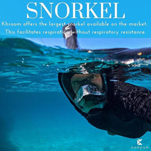 Load image into Gallery viewer, Khroom Full Face Snorkel Mask for Adults | Unique CO2 Safe Valve System | 3X Larger Snorkel for Easy Breathing | Premium Snorkel Gear for Adults | Scuba Mask for Adults | Scuba Mask
