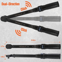 Load image into Gallery viewer, 3/8&quot; Drive 200-1000 in-lb Click Tech Torque Wrench
